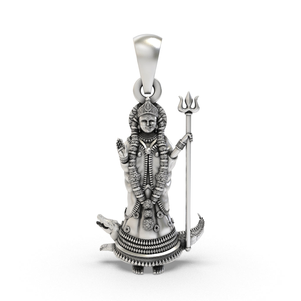925 Silver Khodiyar Maa Pendant | Inspired by Kagwad Khodaldham Idol
