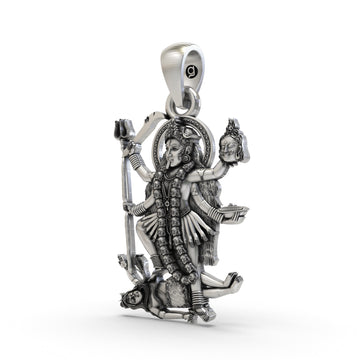 925 Silver Kalimaa Pendant | Fierce Hindu Goddess Kali Ma Locket | Spiritual Jewelry for Protection & Power