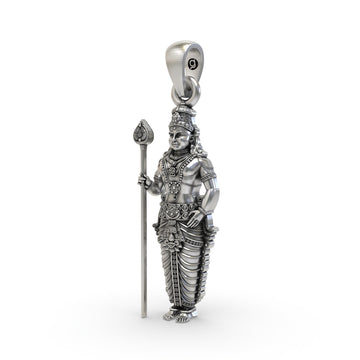925 Silver Kartikeya Pendant | Murugan God Necklace India